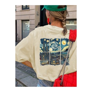 Unisex Vangogh City View stampato oversize t-shirt accessorio moda donna - Product Image 1