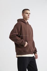 Sudadera con Capucha Lisa de Algodón de 400 g/m², Estilo Vintage Desgastado, Gruesa, Sin Cordón, Lavada al Ácido - Product Image 5