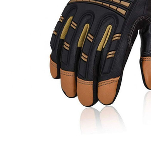 Guantes DE TRABAJO mecánicos antideslizantes de cuero duradero a precio barato, diseño de estilo personalizado para guantes de seguridad de trabajo mecánico - Product Image 4