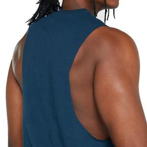 Camisetas sin mangas para hombre de talla grande superventas, chalecos de gimnasio transpirables de mezcla de algodón en blanco sin mangas con cuello redondo personalizado a precios baratos - Product Image 6