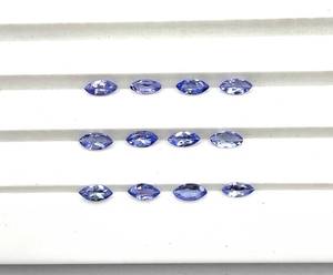 Perles de pierres précieuses taillées marquise en tanzanite naturelle 2.5x5mm pour la fabrication de boucles d'oreilles pierre de tanzanite calibrée à facettes au prix de gros - Product Image 4