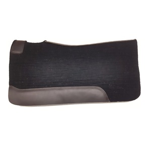RIDIT 100% Tapis de selle Western en laine par les exportateurs indiens Protection solide des chevaux noirs avec logo personnalisé pour les courses de chevaux - Product Image 1