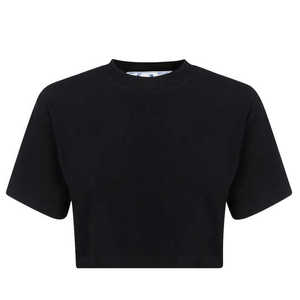 Recién llegado, Top corto con capucha para mujer, fabricante de Pakistán, estampado en blanco y negro en tela de pana ecológica, último diseño - Product Image 3