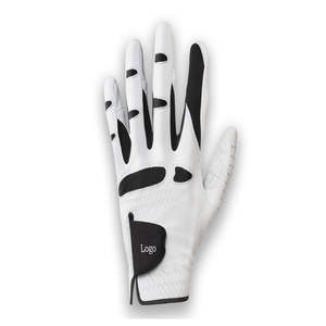 Guantes de golf blancos de piel de oveja Guante de golf de sensación clásica Embalaje personalizado Manos aceptables Guantes de golf unisex con diseño personalizado - Product Image 1