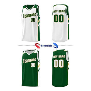 100% sublimación personalizada transpirable europeo Reversible baloncesto Jersey corto 160gsm sublimación bordado conjuntos de talla grande - Product Image 4