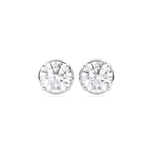 2.00 CT E-F/VVS-VS coupe ronde Moissanite pierre quatre broches ensemble boucle d'oreille en argent Sterling 925 pour unisexe - Product Image 2