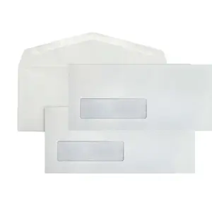 ベストセラー自動挿入封筒41/8x91/2インチ24ポンドオフィスおよび学校の文房具用の窓付きの白い郵送用封筒