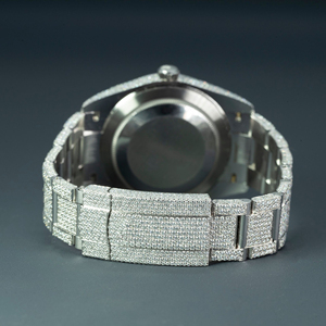 Huge Black Dial Fully Iced Out Diamond <b>Watch</b> / Solid 18k Gold Luxurious <b>Watch</b> - Ideal Gift for Hip Hop Lovers - Product Image 5