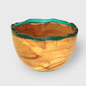 Accessoires de cuisine Bol en bois pour mélanger les fruits et légumes Bol rond en bois d'acacia Grand bol à salade en bois - Product Image 6