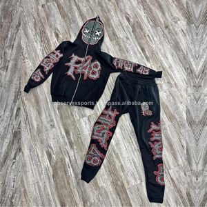 Vente en gros de haute qualité 100% coton Sweat à capuche avec fermeture éclair sur l'ensemble du corps Sweat à capuche surdimensionné avec fermeture éclair sur l'ensemble du corps pour hommes - Product Image 5