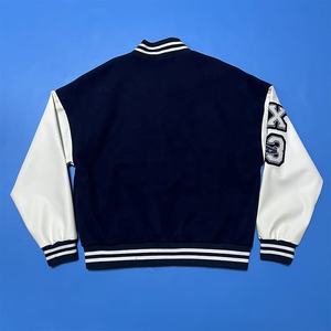 OEM Parche Bordado LOGO Personalizado Hombres Letterman Chaqueta Béisbol Cuero Calle Más Pequeño Abrigo Varsity Chaqueta para Hombres - Product Image 2