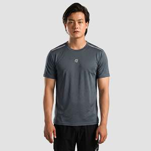 T-shirt Coupe Classique 21 Gris PU 180g en Tissu Tri-Blend Tricoté Compressé Effet Soie Glacée pour l'Exercice, Design Sérigraphié - Vierge - Product Image 1