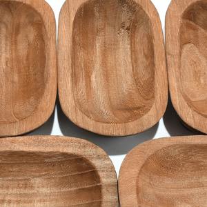 Cuenco decorativo de madera Natural hecho a mano, centro de mesa rústico, bandeja de exhibición decorativa para el hogar, cocina, comedor, sala de estar, uso - Product Image 4