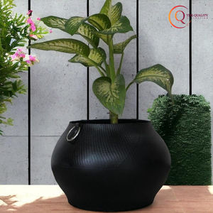 Elegante maceta negra tejida a mano, arreglo floral para interiores, escaparate, todo el lugar, venta completa, jarrón de suelo, decoración de uso - Product Image 5