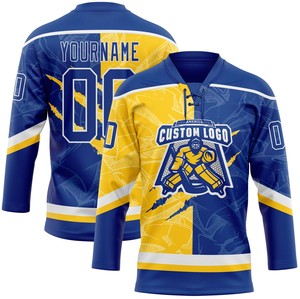 Ventes en gros de sweats à capuche de hockey sur glace personnalisés avec logo, avec dentelle, jersey de hockey sur glace en polyester sublimé - Product Image 6