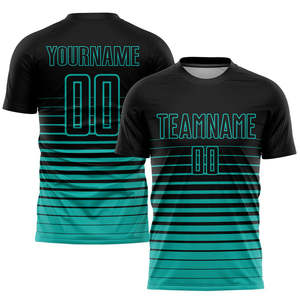 เสื้อฟุตบอล OEM แบบกำหนดเอง พิมพ์ลายแบบ Sublimation ผ้าโพลีเอสเตอร์ 100% แห้งเร็ว ระบายอากาศได้ดี สำหรับผู้ใหญ่ ทุกเพศ เสื้อกีฬาทีม แบบกำหนดเองสำหรับทีม - Product Image 4