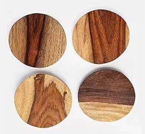 Dessous de verre écologique Dessous de verre en bois Plaques murales décoratives Finition naturelle Bois Art mural rustique - Product Image 2