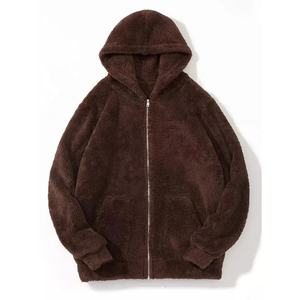 Vente en gros de sweats à capuche de qualité supérieure pour hommes et femmes, broderie avec logo personnalisé, tissu polaire Sherpa, coupe ample, pulls à capuche pour hommes de grande taille - Product Image 5