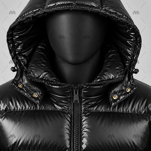Doudoune brillante pour homme, légère, parka d'hiver à capuche zippée, manteau matelassé pour le ski et les loisirs - Product Image 5