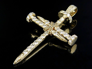 จี้เพชรโมอิสรูปดาบในเงินสเตอร์ลิงมีสไตล์เป็นเอกลักษณ์เครื่องประดับแนวศาสนาฮิปฮอปทำจากน้ำแข็งสำหรับผู้ชายผู้หญิง - Product Image 4