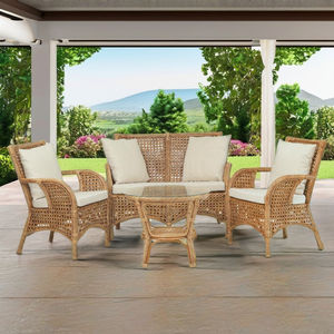 Juego de Sillones de Ratán Trenzado CORDELLA para Sala de Estar, Muebles Modulares Elegantes y Cómodos para Apartamentos - Product Image 2