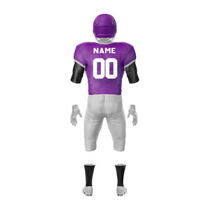 Ensemble d'uniformes de football américain avec numéro d'équipe et numéro Sublimation demi-manches Kit d'uniformes de football pour l'entraînement - Product Image 4