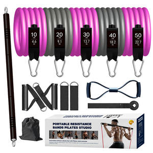 11個のワークアウトフィットネスジムプルセット150Lbs-300Lbsグラデーション抵抗バンドチューブ卸売ストリップ - Product Image 4