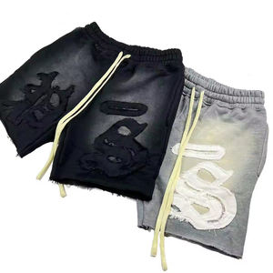 กางเกงขาสั้นสำหรับผู้ชายกางเกงเอวสูงผ้าคอตตอน100% ซีดจางไม่ซ้ำใครดีไซน์ลายสตรีทเอวยางยืด - Product Image 6