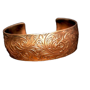 2027 China jewelry Indian Handmade gujarati <b>copper</b> Indian Summer Jewelry for women Handmade large cuff 28mm wide - Product Image 3