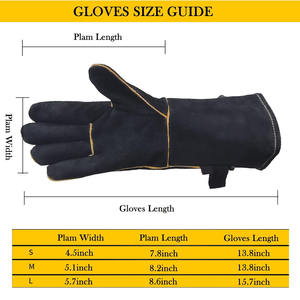 Guantes de Soldadura JNM SAFETY de Piel de Vacuno de Primera Calidad, Resistentes a la Abrasión, para Trabajo Pesado, Resistentes al Fuego - Product Image 4