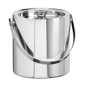 High Quality Double Layer Cold Water Bucket Refrigerated Beverage Bucket, Customized Stainless Steel Table