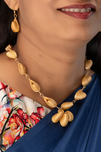 ชุดเครื่องประดับแฟชั่นชาติพันธุ์เป็นมิตรกับสิ่งแวดล้อมชุดสร้อยข้อมือลูกปัดเปลือกหอยไม้ไผ่มาลามุกธรรมชาติสำหรับของขวัญทางจิตวิญญาณ - Product Image 5