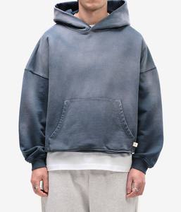 Sudadera con Capucha de Alta Calidad Kivotech para Hombre, Estilo Urbano, Lavado Ácido, Talla Grande - Product Image 1