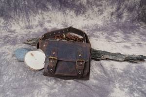 Dropship Retro Crazy Horse Riñonera de cuero de vaca genuino Moda vintage Riñonera de estilo vintage - Product Image 2