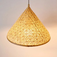 Pas cher prix Vietnam Artisanat Décor À La Maison Tissé Rotin Abat-Jour Bambou Pendentif Lumières Style Rustique Abat-Jour Bambou Lanterne