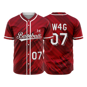 Vêtements de sport personnalisés, séchage rapide, baseball, haute qualité, 100 % polyester, maillots de baseball à boutons, uniforme, livraison à faible coût - Product Image 6