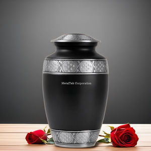 Urna de cremación decorativa para contenedor de cenizas humanas para mujeres y hombres, diseño clásico tallado a mano, urnas y tarros funerarios de Metal para entierro - Product Image 5