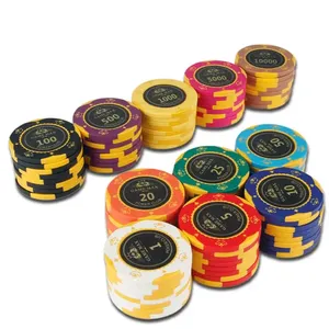 Jetons <span class=keywords><strong>de</strong></span> jeu personnalisés Monte Carlo 40 mm en argile faits à la main, durables et écologiques, 100 pièces pour le jeu d'argent - Product Image 6
