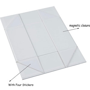 Boîte-cadeau blanche de 11x7.8x3.5 pouces avec couvercle magnétique boîtes de chemise de garçon d'honneur pliables pour emballage cadeau de vêtements - Product Image 4