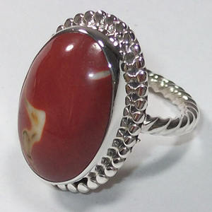 Bagues en argent sterling Jasper pierres précieuses faites à la main 925 bijoux estampés bijoux en argent bague en argent avec bagues multi-pierres précieuses - Product Image 1