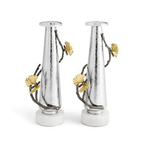 Bougeoir en métal doré fait à la main de qualité supérieure Centre de table en fer décoratif Accent artistique de luxe pour le salon et le hall - Product Image 4