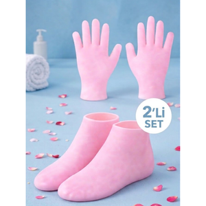 2-Piece Silicone Foot Care Sock & Hand Peeling <b>Glove</b> Set Ultra Flexible Skin Care - Product Image 1