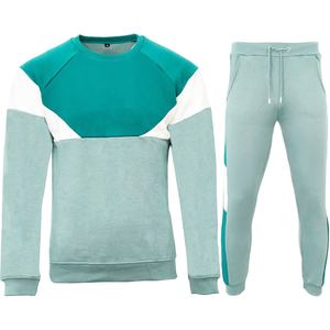 Ensemble de sweat-shirts à col rond pour hommes personnalisés, ensemble de survêtement en molleton de coton pour hommes, vente en gros, taille plus, ensemble de jogging pour hommes, 2 pièces - Product Image 1