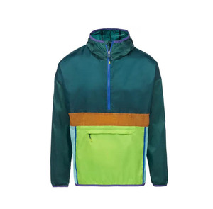 Chaqueta Cortavientos Impermeable con Capucha y Cremallera de Color Personalizable para Hombre, Nueva Moda, Talla Grande, Chaqueta Deportiva para Correr - Product Image 1
