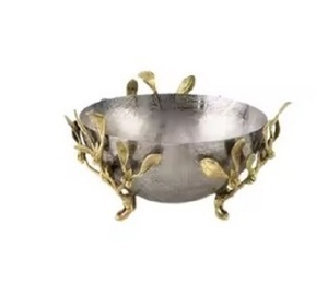 Le vendeur a recommandé un bol de service en fer métallique écologique enduit de poudre noire et un design personnalisé doré pour les tables de dîner - Product Image 4