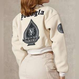 2025 High Quality Women's Varsity <b>Jacket</b> for Winter Casual Streetwear with Cotton Filling ODM Supply - Product Image 2