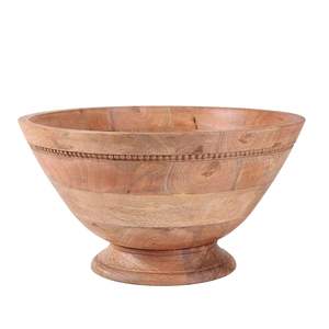 ชามผสมไม้ขัดเงาขนาดใหญ่ ขายส่ง สำหรับทำขนม อุปกรณ์ครัว ส่งออก ชามผสมสลัด ชามไม้ธรรมชาติ ร้านอาหาร ครัว - Product Image 1