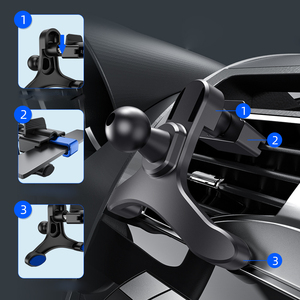 Supporto per culla per auto con presa a rotazione forte a 360 ° con Clip per presa d'aria per compatibilità cellulare accessorio facile da usare - Product Image 3
