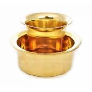 Tradicionalmente utilizado para servir café de filtro aromático del sur de la India con sabor auténtico en vaso de latón y juego de platillos de dabara - Product Image 2