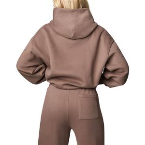Femme vêtements d'entraînement survêtement 2 pièces ensemble survêtement fermeture éclair survêtements femmes survêtement fait avec du coton 2026 - Product Image 6